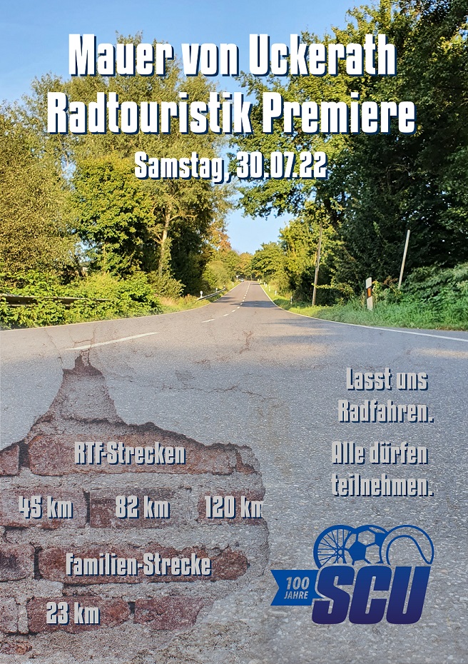 Veranstaltungsflyer zur Radtourenfahrt Mauer von Uckerath des SC Uckerath